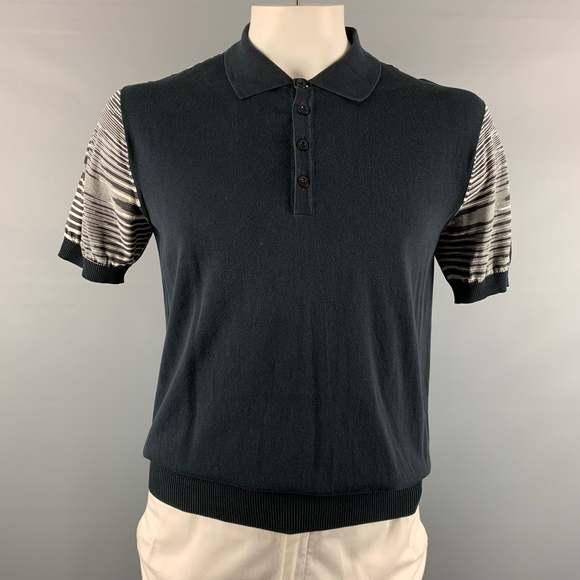 MISSONI Other - MISSONI Black White Stripe Cotton Polo